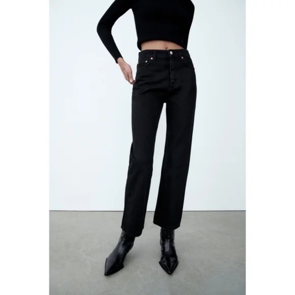 Zara High Rise Cropped Jean - Picture 5 of 6